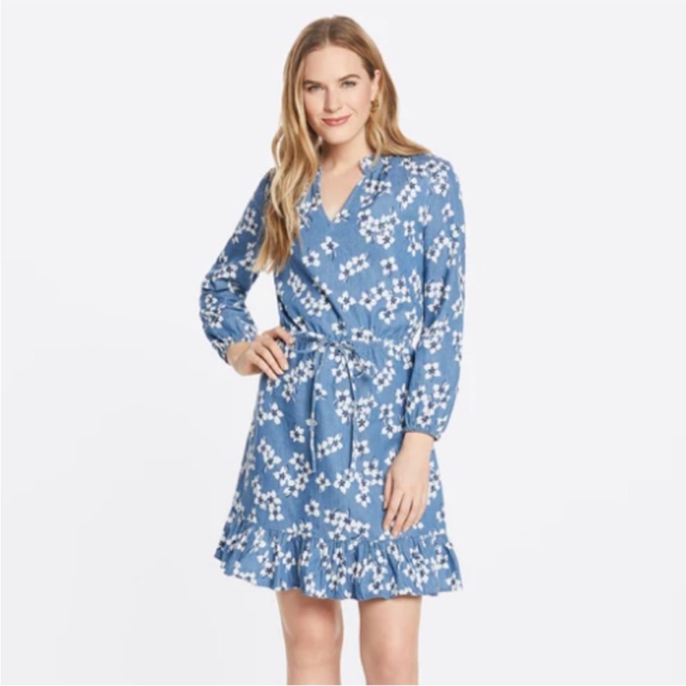 Draper James Floral Print Lucinda Popover Dress NEW Size M